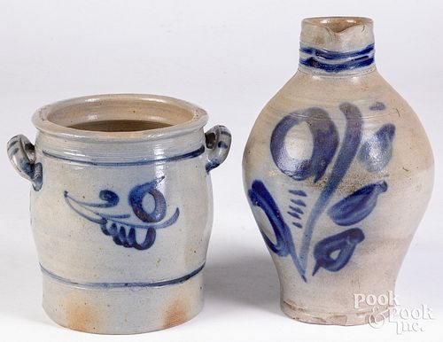 Two pieces of German stoneware, 19th c.