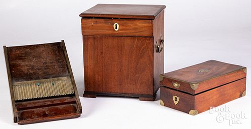English mahogany apothecary cabinet, late 18th c.