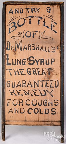 Painted Lung Syrup trade sign