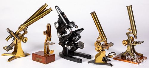 Five microscopes