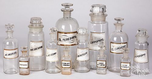 Glass apothecary bottles