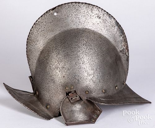 European burgonet iron helmet