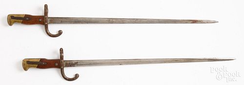 Two French Gras sword bayonets