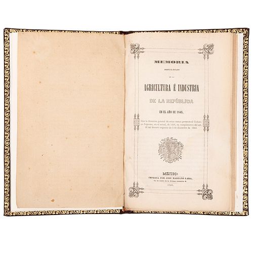 Alamán, Lucas. Memoria Sobre el Estado de la Agricultura e Industria de la República en el Año de 1845. México: 1846.