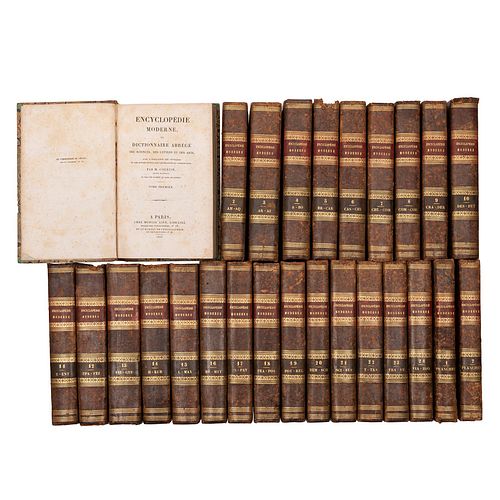 Courtin, M. Encyclopédie Moderne, ou Dictionnaire Abrégé des Sciences, des Lettres et des Arts. Paris: Mongie Aîné, 1823...