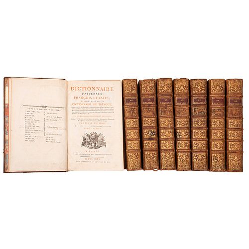 Dictionnaire Universel François et Latin Vulgairement Appelé Dictionnaire de Trévoux. París: La Compagnie des Libraires Associ...