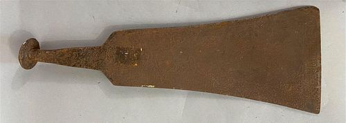 Early Iron Tool with Incised Design