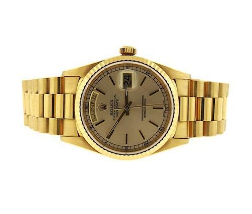 Rolex President Day Date 18k Gold Watch 18238