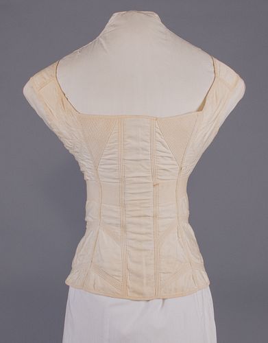 EXCEPTIONAL CORDED CORSET, 1830s