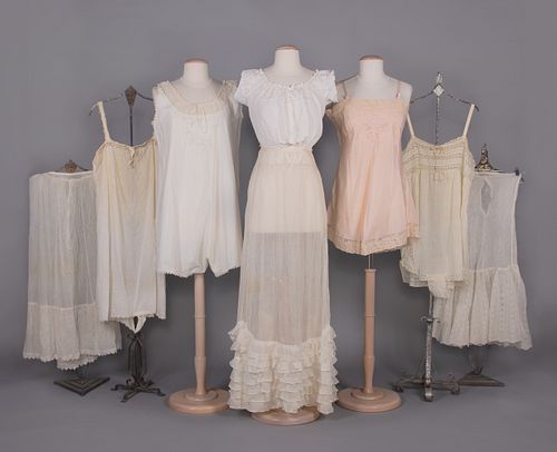 EIGHT PIECES OF LINGERIE, 1905-1920s