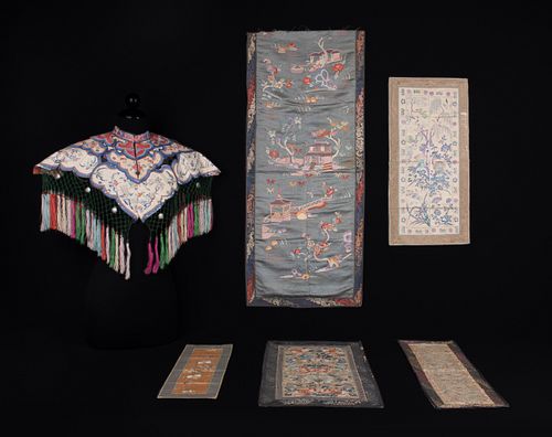 CLOUD COLLAR & EMBROIDERED PANELS, CHINA, LATE 19TH - EARLY 20TH