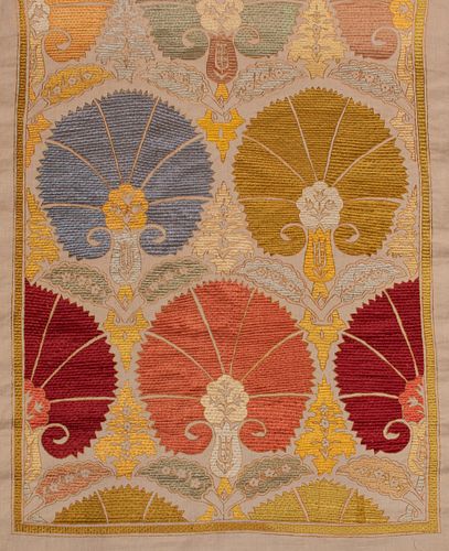 OTTOMAN INSPIRED HAND EMBROIDERED HANGING, LATE 19TH-EARLY 20TH C