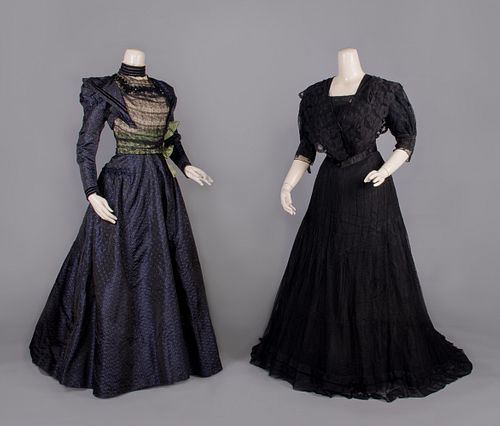 ONE DINNER & ONE EVENING GOWN, NEW YORK, EARLY 1890s & c.1905