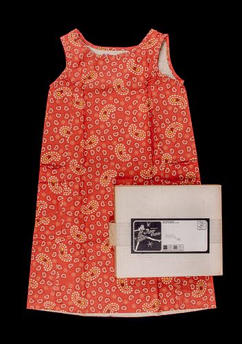 SCOTT PAISLEY PAPER CAPER MINI DRESS, AMERICA, 1966