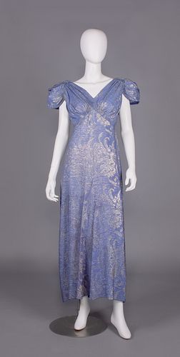 SILK LAME EVENING DRESS, 1930s