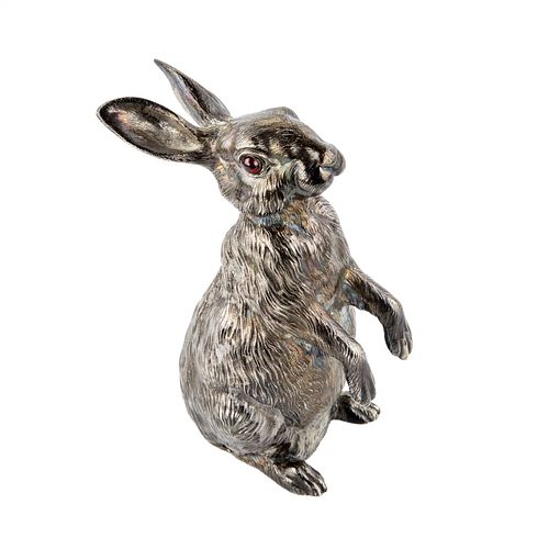Silver figure  hare-bell 84 assay value. Faberge. Y. Rappoport. At the turn of 1900.