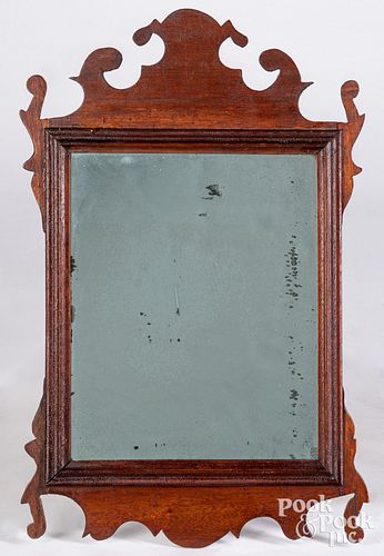 Small Chippendale mahogany mirror