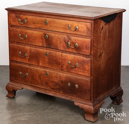 Chippendale walnut chest of drawers, ca. 1780
