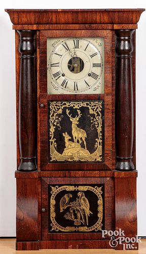 Seth Thomas rosewood mantel clock, 19th c.