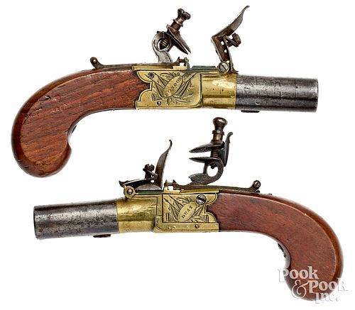 Pair of Dust, London flintlock pistols