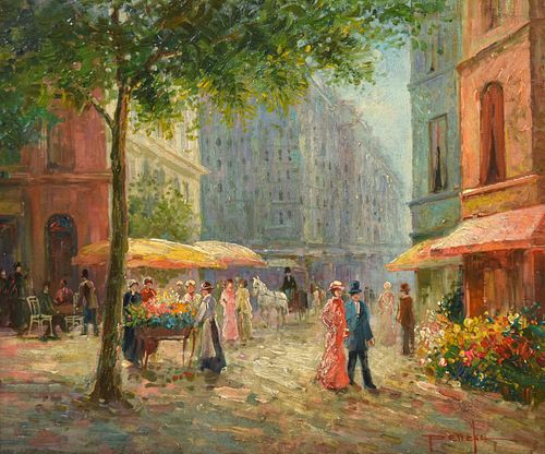 F.G. Pencke Painting, Paris Scene