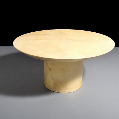 Parchment Dining Table Attributed to Karl Springer