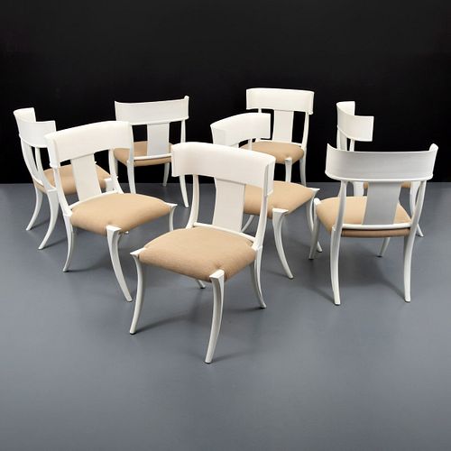 8 Klismos Dining Chairs, Manner of T.H. Robsjohn-Gibbings
