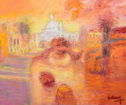 Jean Volang Painting, Venetian Scene
