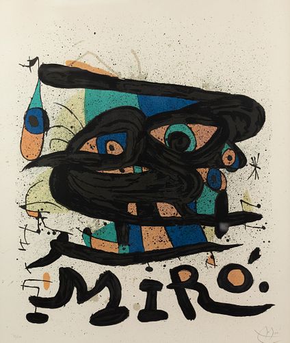 Joan Miro 'Minneapolis' Color Lithograph Signed
