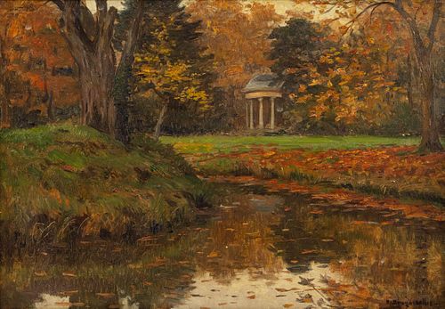 Victor Brugairolles Signed Autumnal Landscape Painting