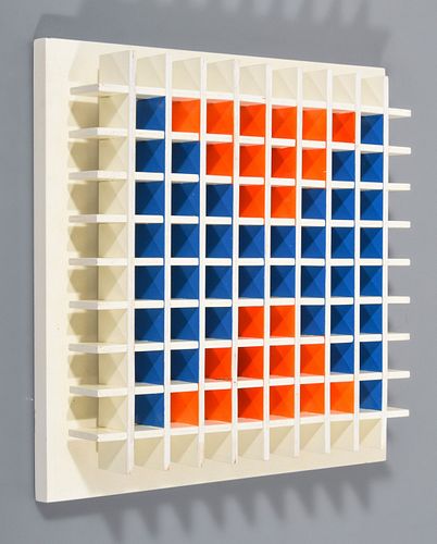 Luis Tomasello Geometric Wall Sculpture, 23"H