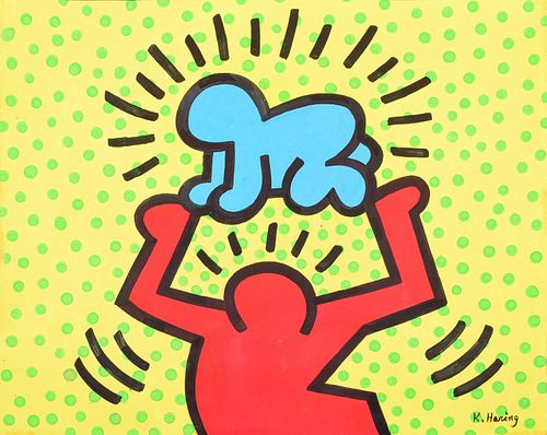 Keith Haring "Radiant Baby" Gouache Painting
