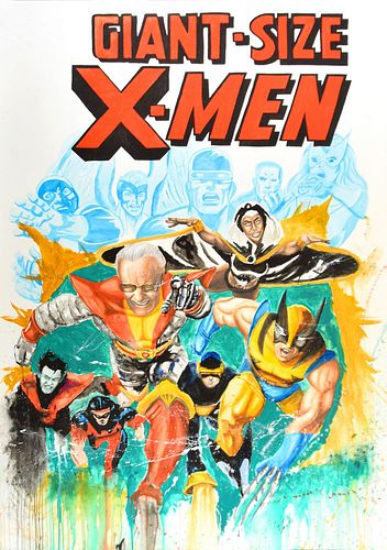 Stan Lee x Rob Prior Marvel X-Men Painting, 90"H