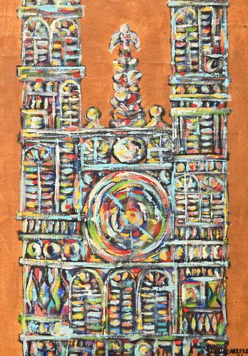Rene Portocarrero "Cathedral" Painting