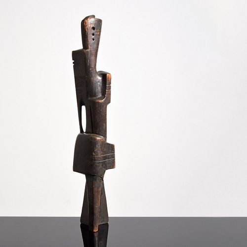 Large Augustin Cardenas Carved Wood Sculpture, 38"h