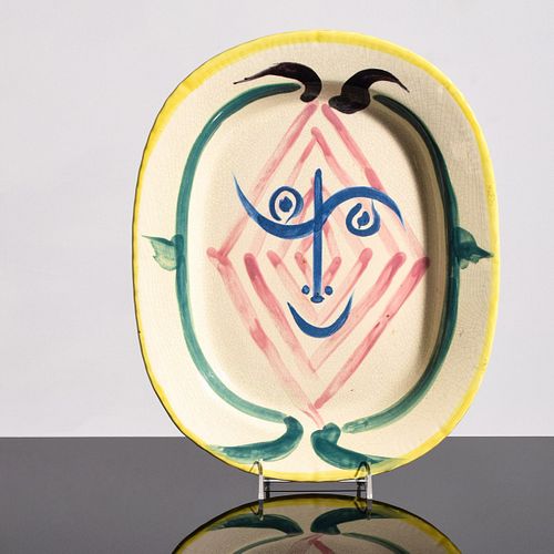 Pablo Picasso "Tete de Faune" Dish / Platter, Madoura (A.R. 51)