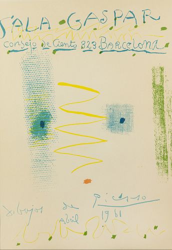 After Pablo Picasso 'Sala Gaspar' Exhibition Poster Print 1961