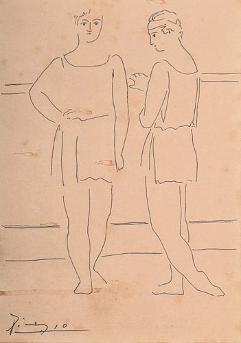 Pablo Picasso (after) "Two Dancers" Etching