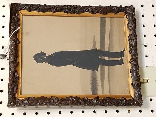 FRAMED 19TH C SILHOUETTE OF A GENT 9 1/4" X 7 1/4"