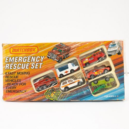 Matchbox Superfast US Issue G20 Emergency Rescue Gift Set And Four Other Die Cast Vehicles, Comprising six rescue vehicles including a 20 Range Rover 