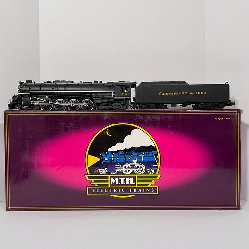 MTH 20-3035-1 O Gauge 4-8-4 Chesapeake And Ohio Steam Locomotive And Tender, Three-rail, Die-cast metal chassis, boiler and tender, with "Proto-Sound"
