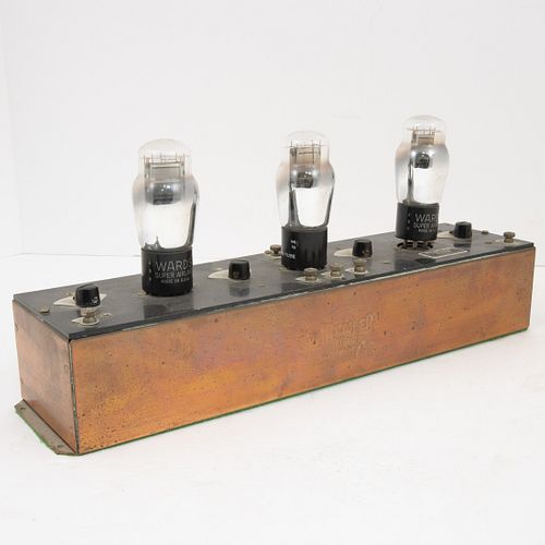 Remler Co. Infradyne Amplifier Type 700, Three-stage radio frequency amplifier, circa late 1920s. Measures 7" high x 16" wide x 4" deep. Untested.