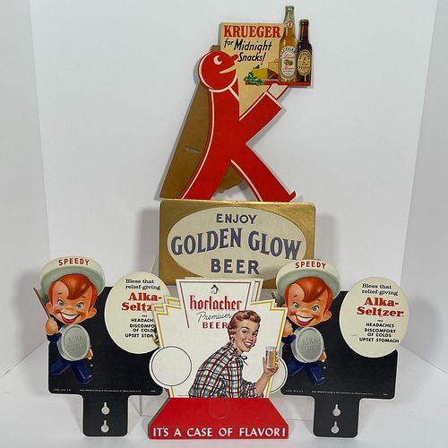 Group Of Six Store Advertising Displays, A nice group of vintage card advertising displays, circa 1950s-1960s, including: a colorful framed advert for