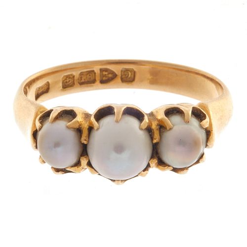 Victorian Pearl, 18k Yellow Gold Ring