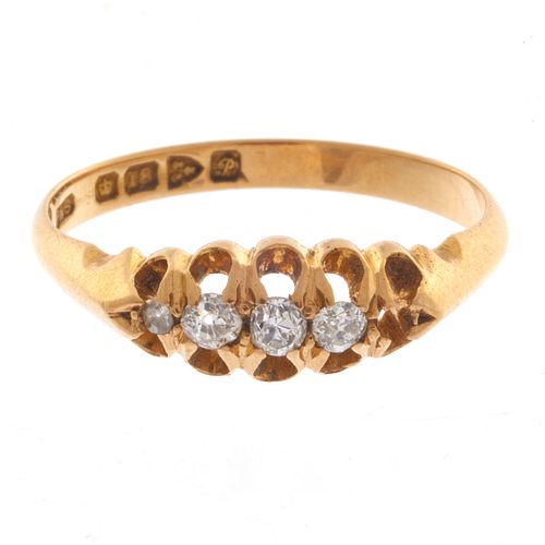 Victorian Diamond, 18k Yellow Ring