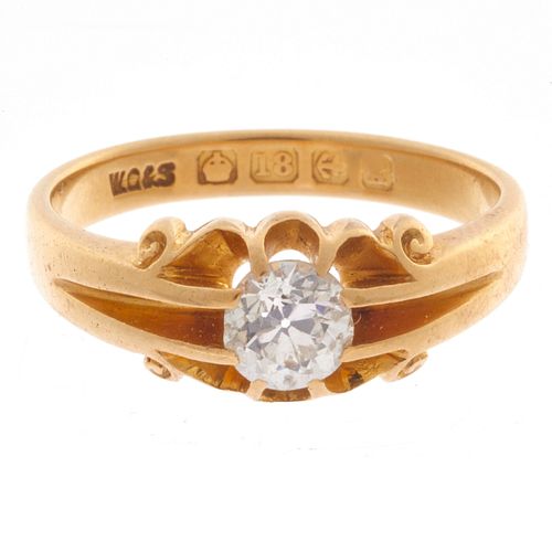 Victorian Diamond, 18k Yellow Gold Ring