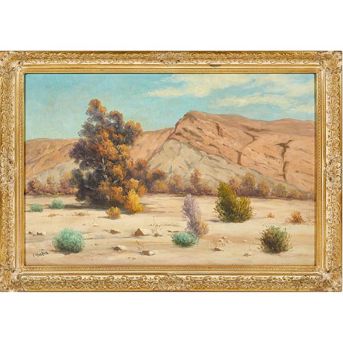 L. Hendrix, Desert Valley with Mountains