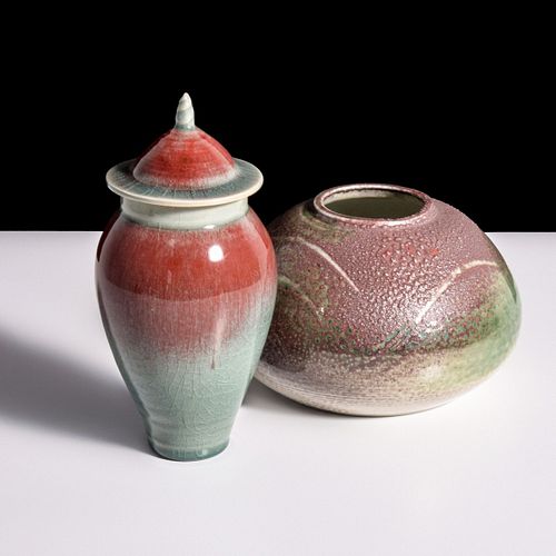 Susan Lane Vase & Yoko Sekino-Bove Lidded Jar