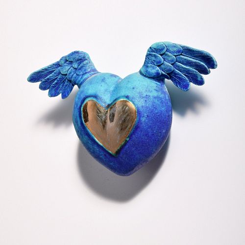 Aigi Orav Sculpture & Belinda Paton Winged Heart Sculpture