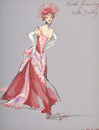 Freddy Wittop "Hello Dolly" Drawing: Carol Channing